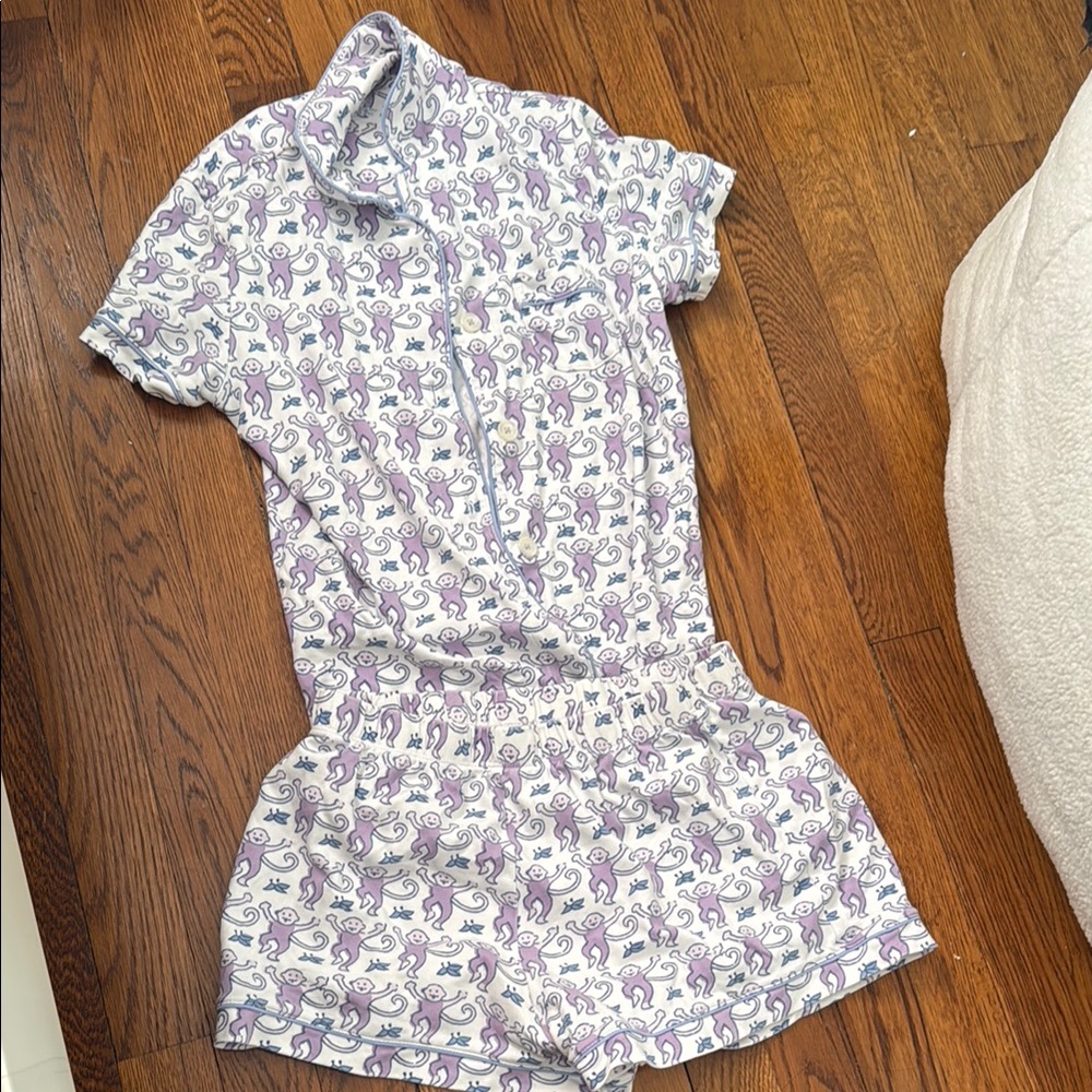 Roller Rabbit Lavender Monkeys Pajama Set